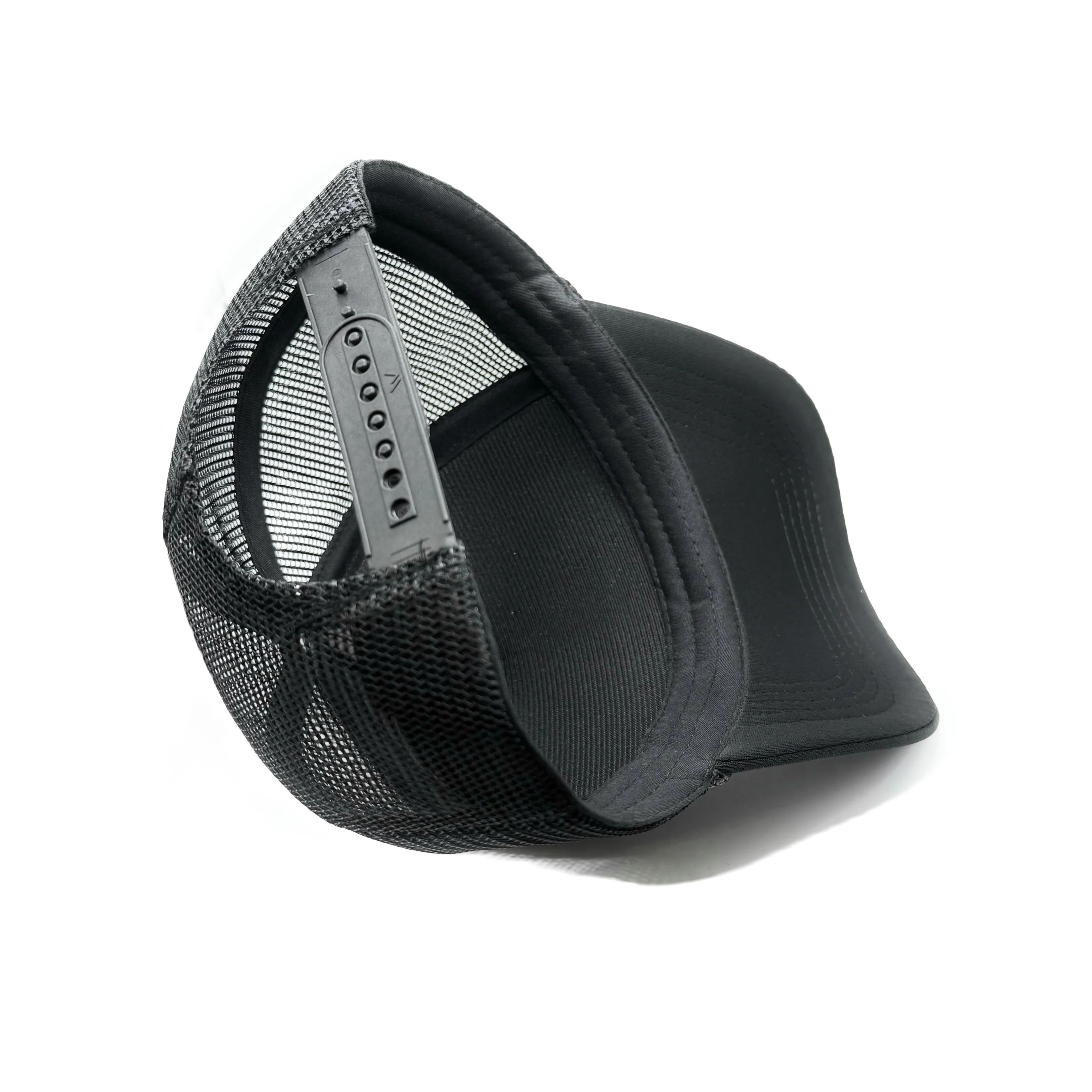 Camel Mesh Trucker Snapback (Black) - Image 2
