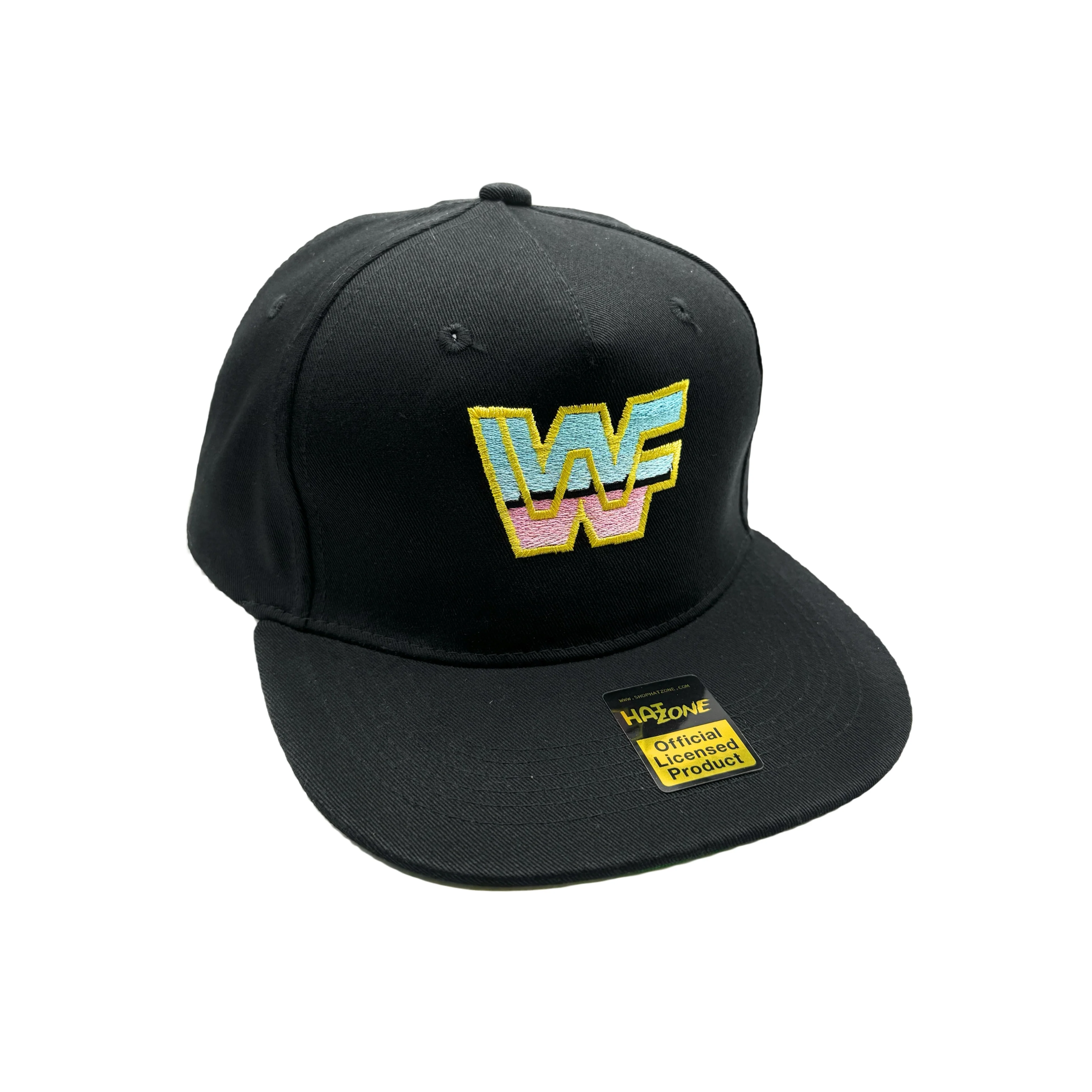 Retro 80s Wrestling Flat Brim Snapback (Black)